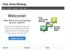 Tablet Screenshot of freeautobackup.com